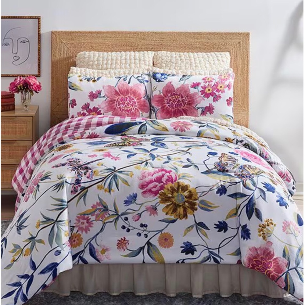Studio D Floral Comforter with Pink and Blue Floral - Picture 4 of 4